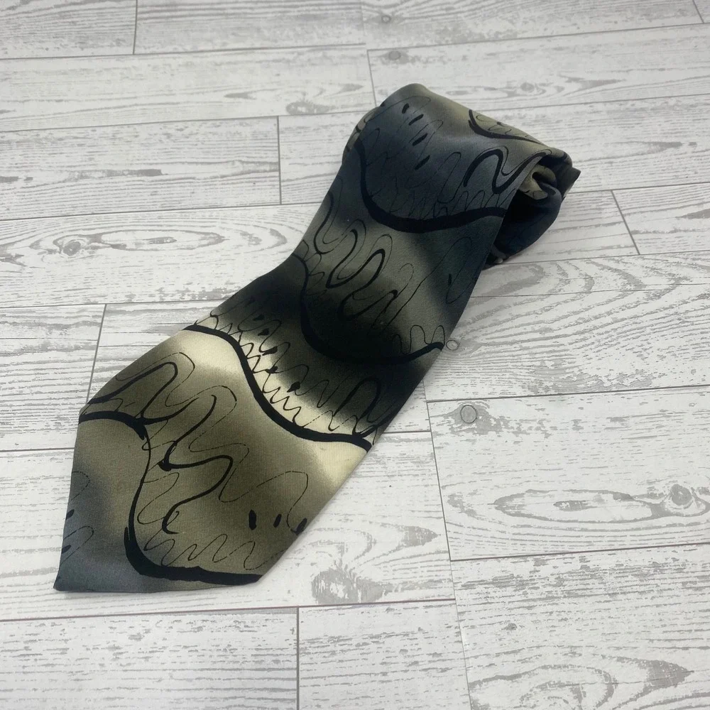 J Garcia Thistle Ghost Collection Twenty Mens Silk‎ Necktie Abstract Pattern